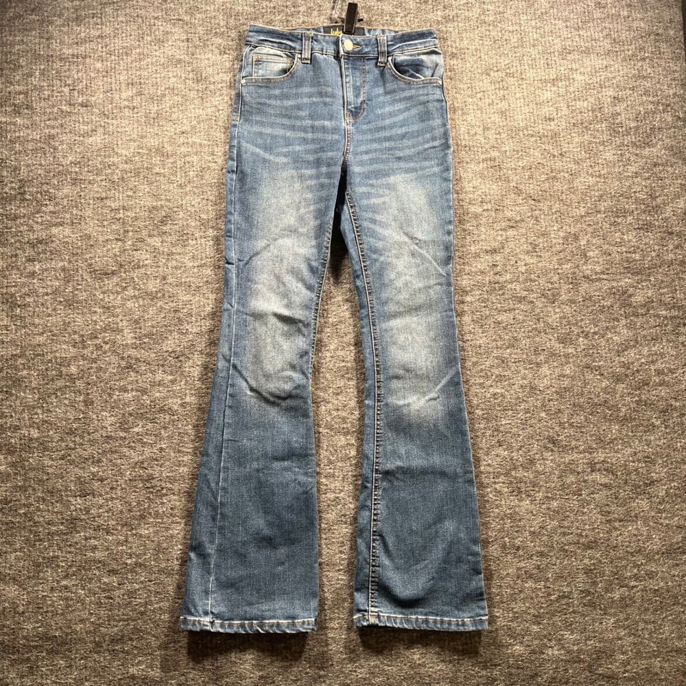 Indigo Rein Girls Blue Flare Leg Jeans Size 14 Medium Wash Bell Bottom Denim